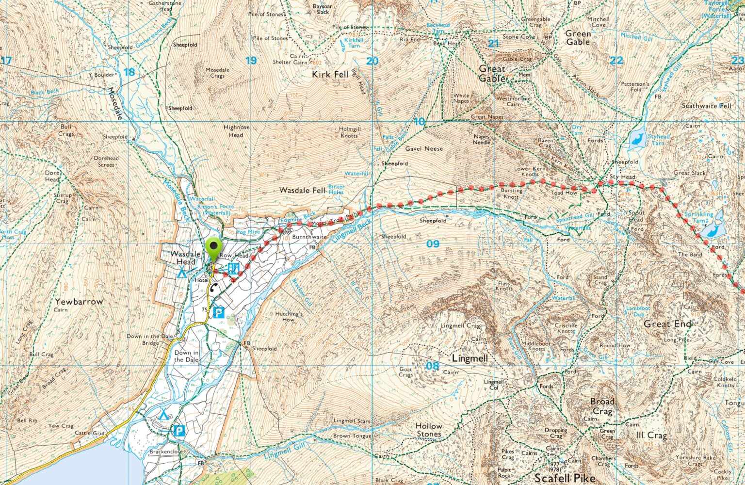 Day 2 Wasdale Head to Rosthwaite Lakeland Way Lakeland Way